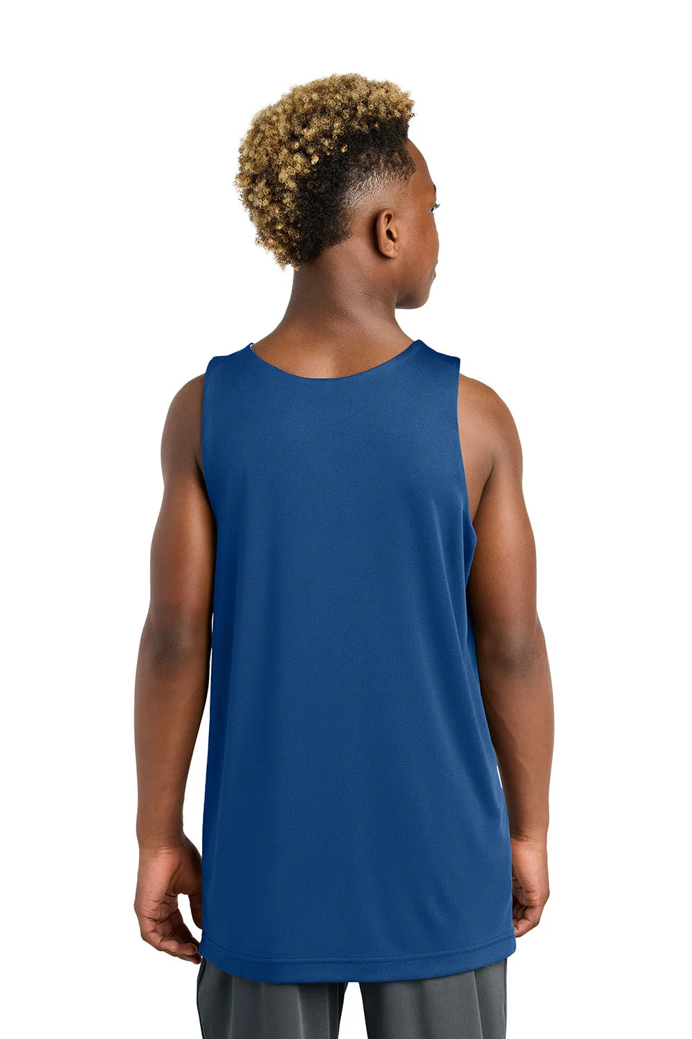 Sport-Tek Youth Moisture Wicking Competitor Rev Tank Top - True Royal Blue/White Clothing Sport-Tek