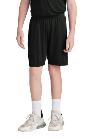 Sport-Tek Youth Moisture Wicking Competitor United Athletic Shorts - Black/White Clothing Sport-Tek
