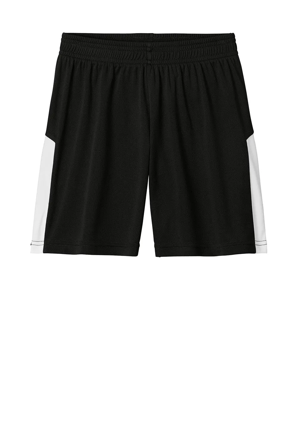 Sport-Tek Youth Moisture Wicking Competitor United Athletic Shorts - Black/White Clothing Sport-Tek