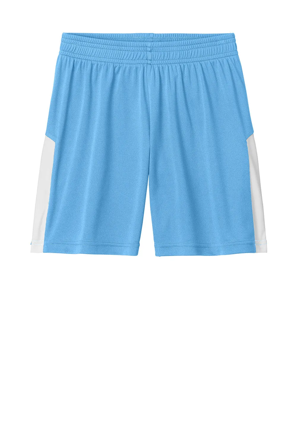 Sport-Tek Youth Moisture Wicking Competitor United Athletic Shorts - Carolina Blue/White Clothing Sport-Tek