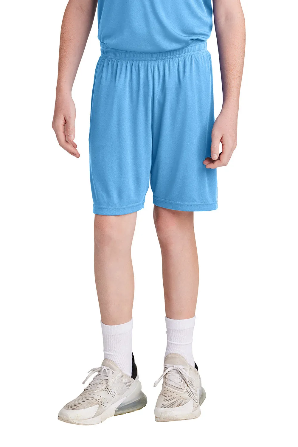 Sport-Tek Youth Moisture Wicking Competitor United Athletic Shorts - Carolina Blue/White Clothing Sport-Tek
