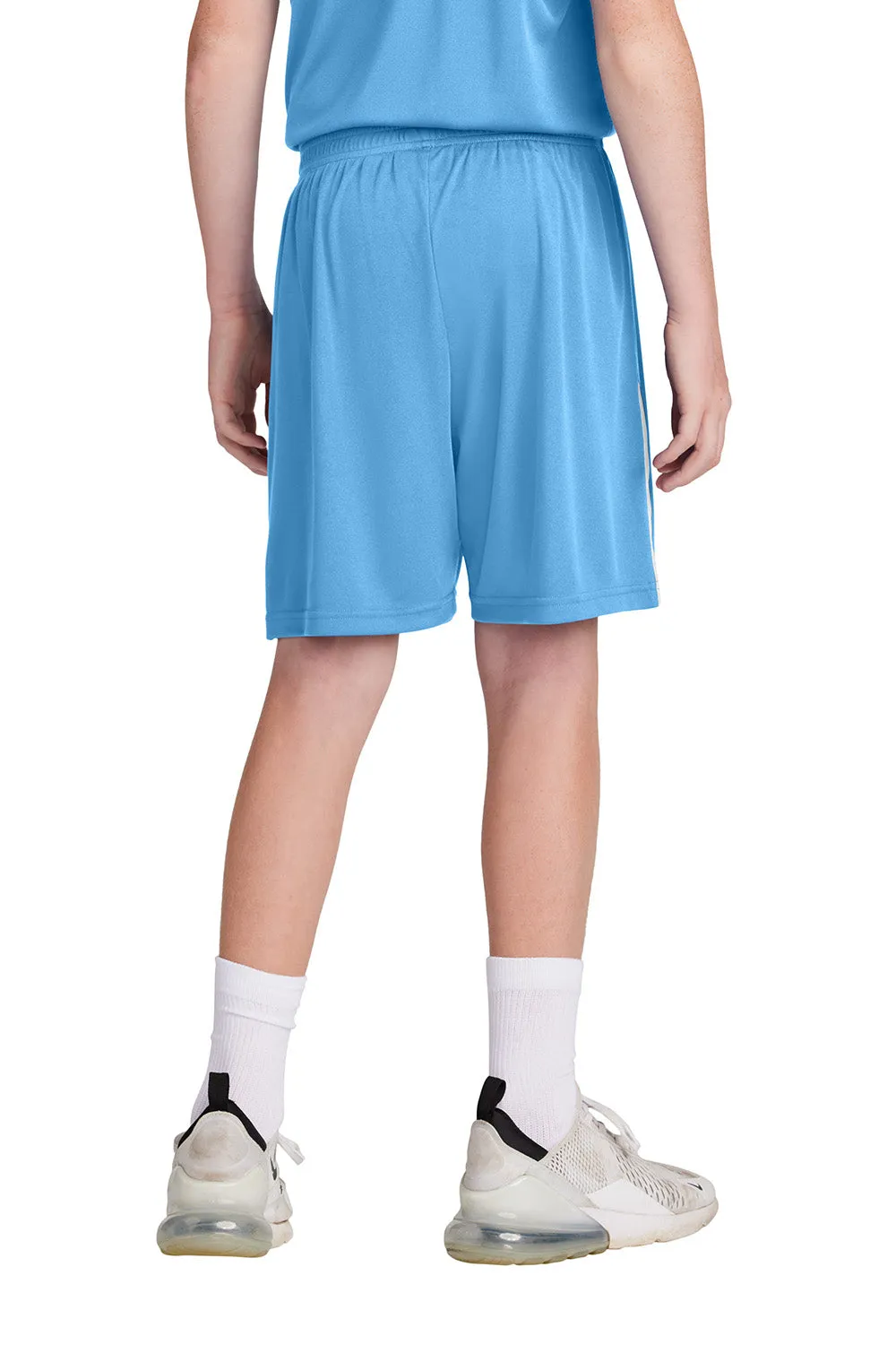 Sport-Tek Youth Moisture Wicking Competitor United Athletic Shorts - Carolina Blue/White Clothing Sport-Tek