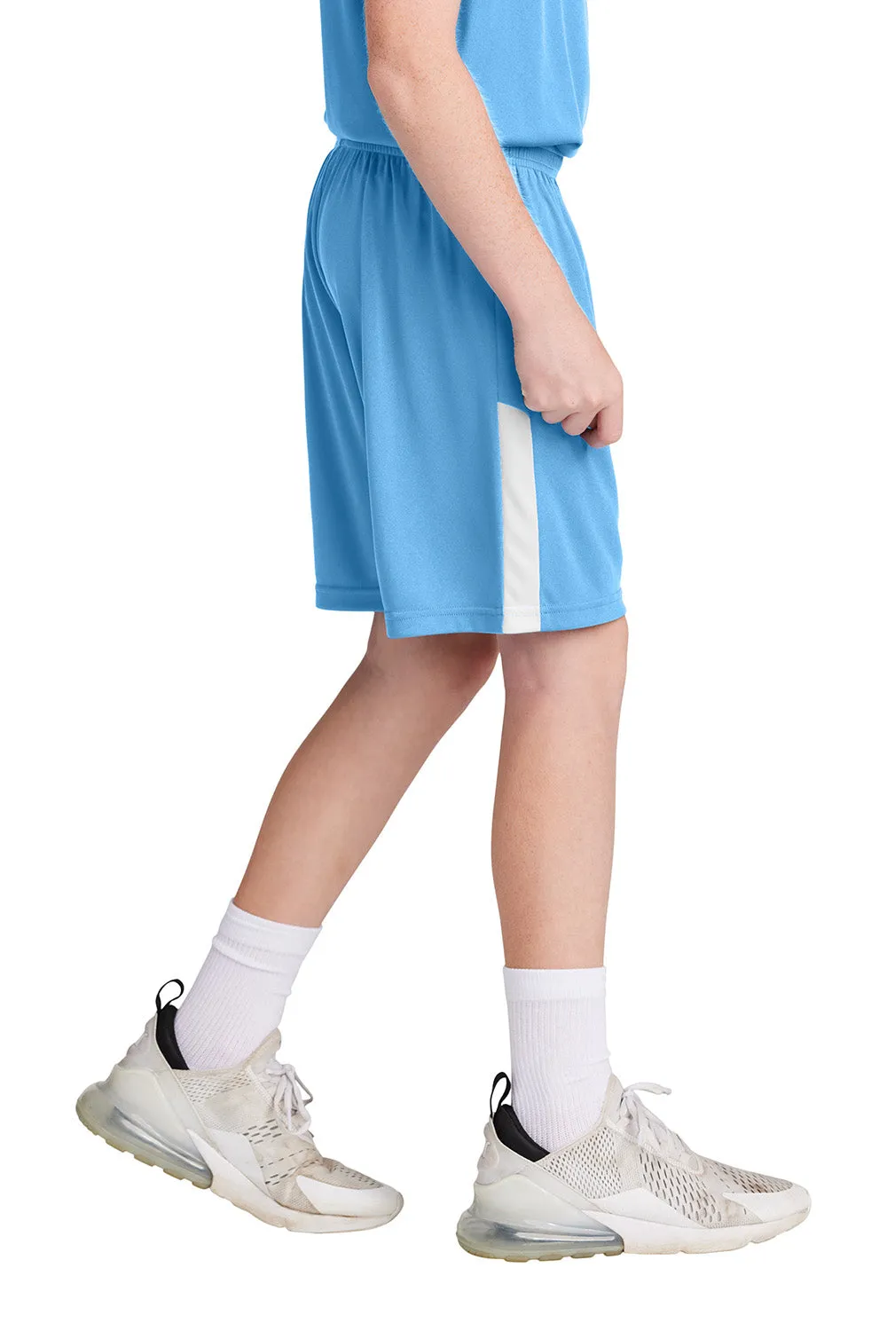 Sport-Tek Youth Moisture Wicking Competitor United Athletic Shorts - Carolina Blue/White Clothing Sport-Tek