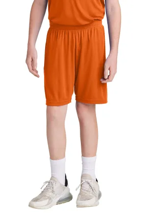 Sport-Tek Youth Moisture Wicking Competitor United Athletic Shorts - Deep Orange/White Clothing Sport-Tek