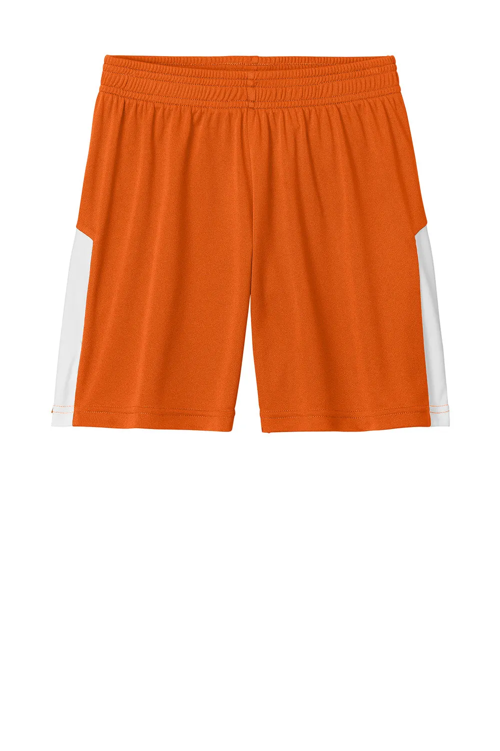 Sport-Tek Youth Moisture Wicking Competitor United Athletic Shorts - Deep Orange/White Clothing Sport-Tek