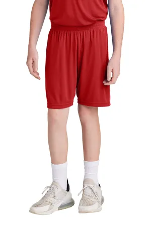 Sport-Tek Youth Moisture Wicking Competitor United Athletic Shorts - Deep Red/White Clothing Sport-Tek