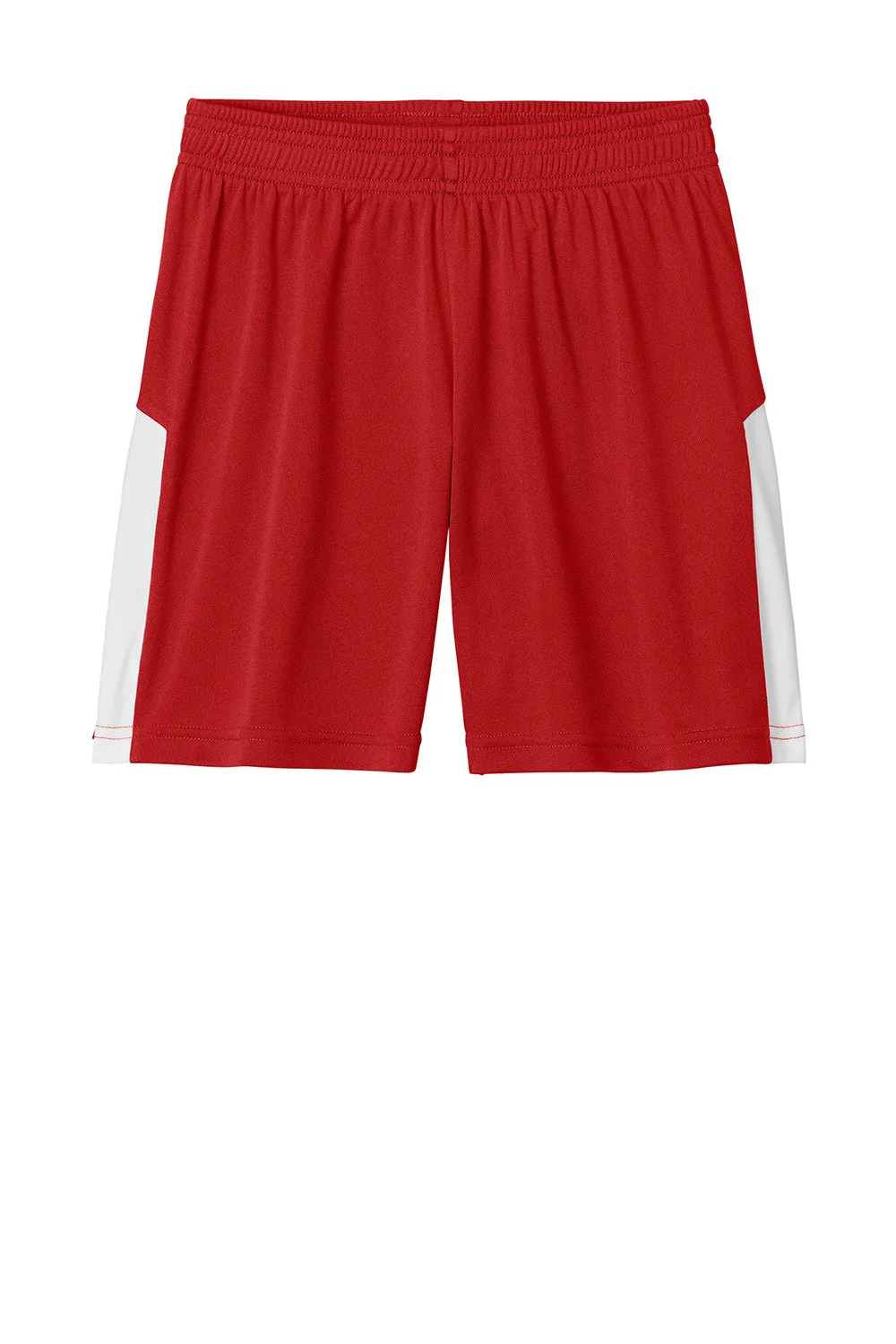 Sport-Tek Youth Moisture Wicking Competitor United Athletic Shorts - Deep Red/White Clothing Sport-Tek