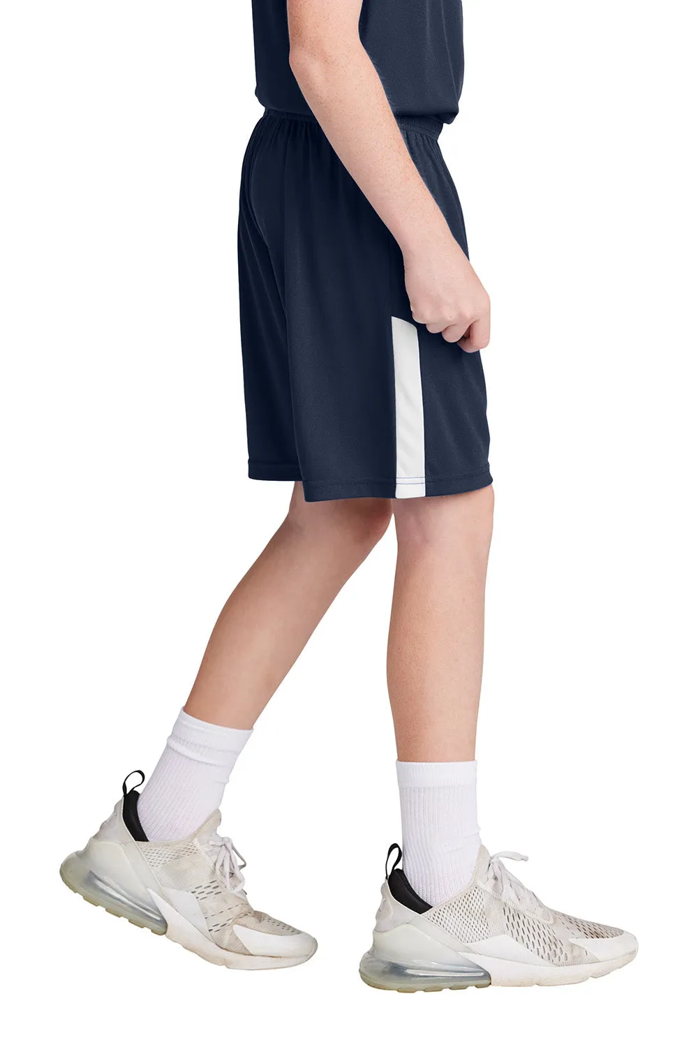 Sport-Tek Youth Moisture Wicking Competitor United Athletic Shorts - True Navy Blue/White Clothing Sport-Tek