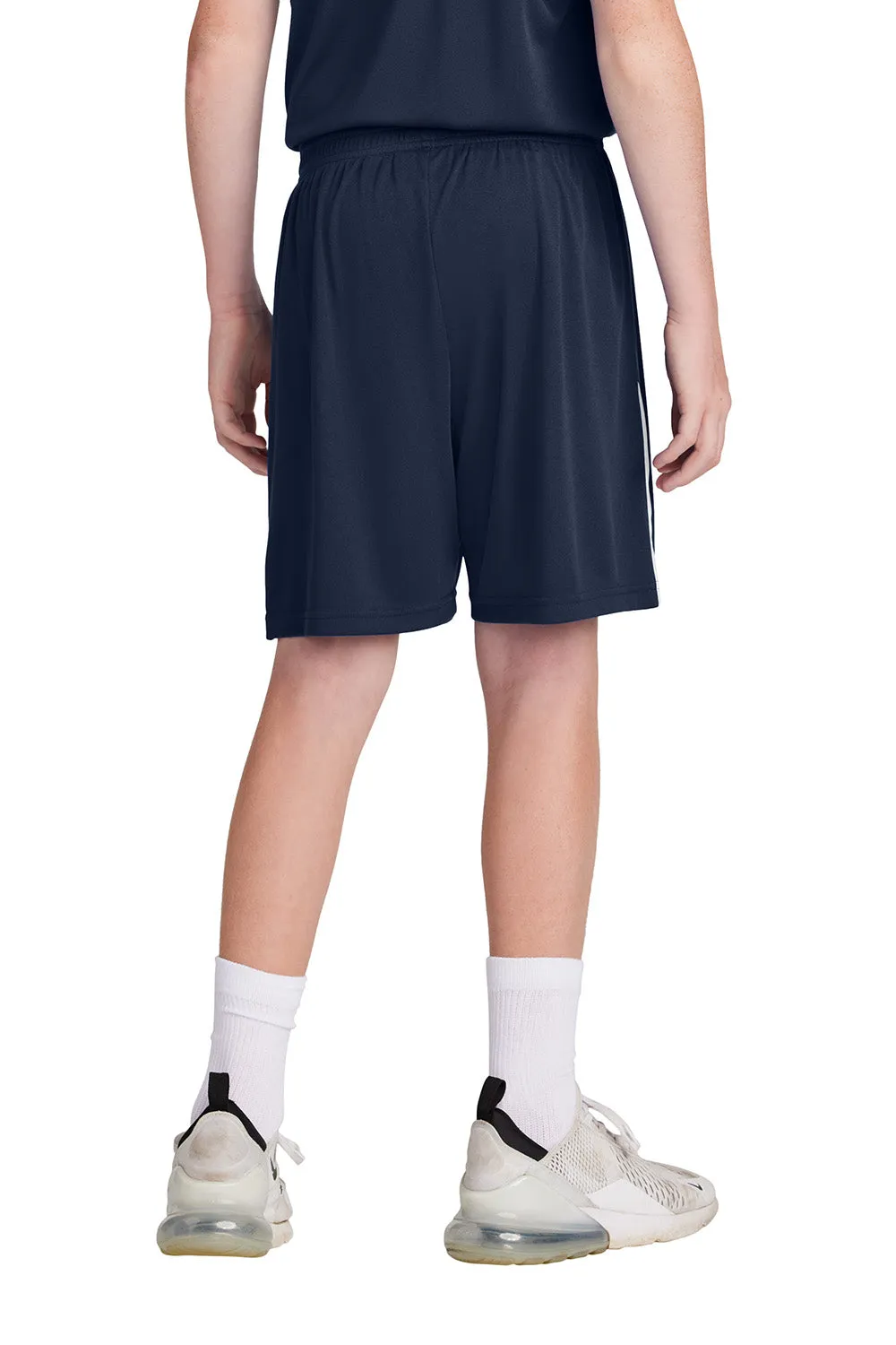 Sport-Tek Youth Moisture Wicking Competitor United Athletic Shorts - True Navy Blue/White Clothing Sport-Tek