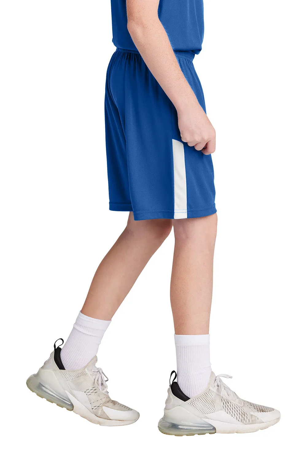 Sport-Tek Youth Moisture Wicking Competitor United Athletic Shorts - True Royal Blue/White Clothing Sport-Tek