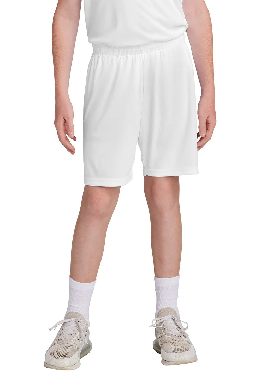 Sport-Tek Youth Moisture Wicking Competitor United Athletic Shorts - White Clothing Sport-Tek