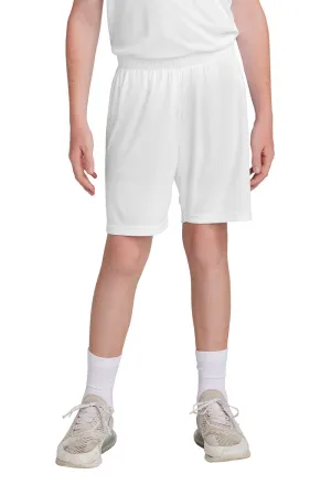 Sport-Tek Youth Moisture Wicking Competitor United Athletic Shorts - White Clothing Sport-Tek