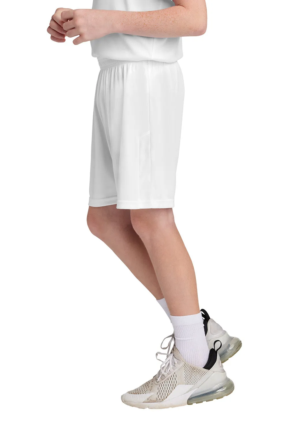 Sport-Tek Youth Moisture Wicking Competitor United Athletic Shorts - White Clothing Sport-Tek