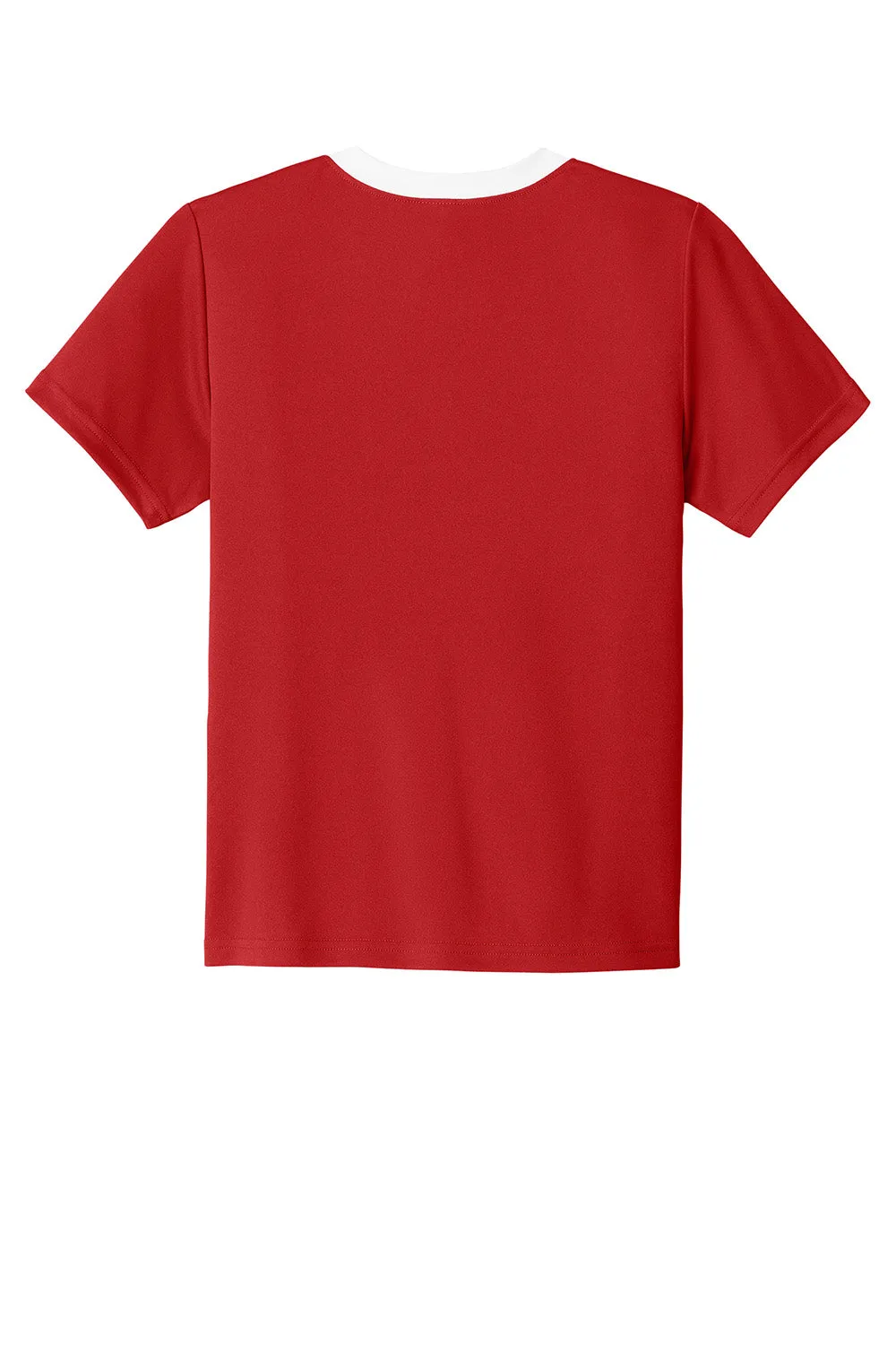 Sport-Tek Youth Moisture Wicking Competitor United Short Sleeve Crewneck T-Shirt - Deep Red/White Clothing Sport-Tek