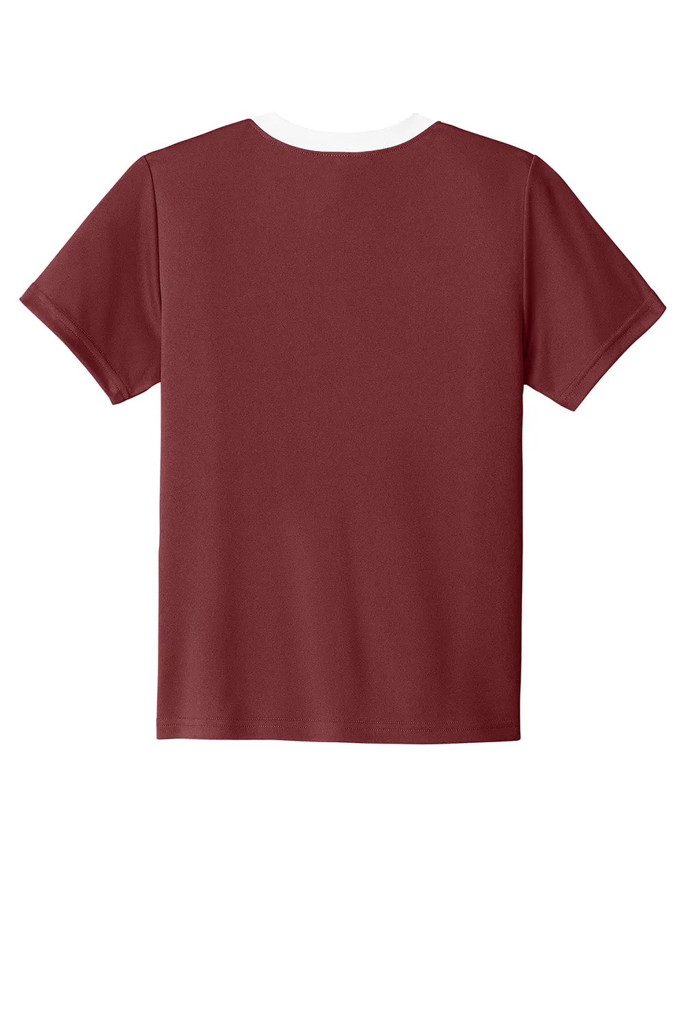 Sport-Tek Youth Moisture Wicking Competitor United Short Sleeve Crewneck T-Shirt - Maroon/White Clothing Sport-Tek