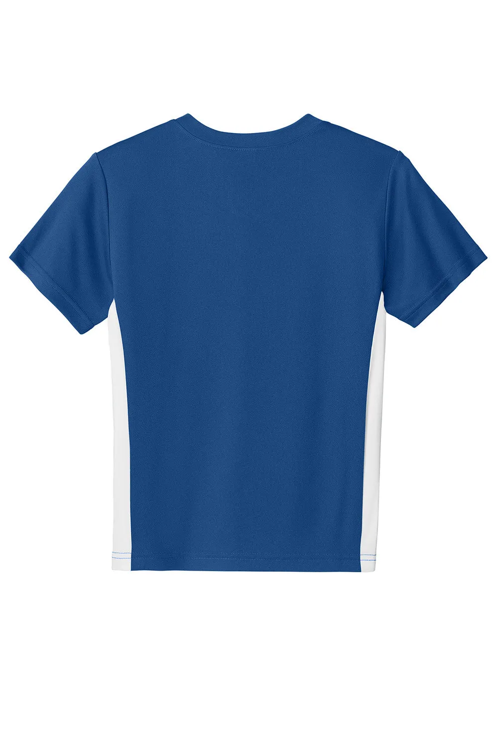 Sport-Tek Youth Moisture Wicking Competitor United Short Sleeve V-Neck T-Shirt - Royal Blue/White Clothing Sport-Tek