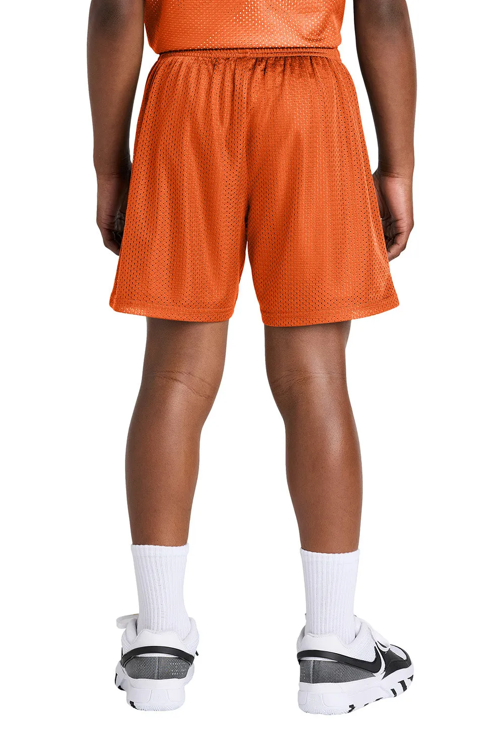 Sport-Tek Youth Moisture Wicking Mesh Athletic Shorts - Deep Orange Clothing Sport-Tek