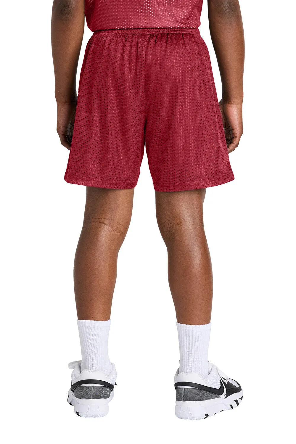 Sport-Tek Youth Moisture Wicking Mesh Athletic Shorts - Deep Red Clothing Sport-Tek
