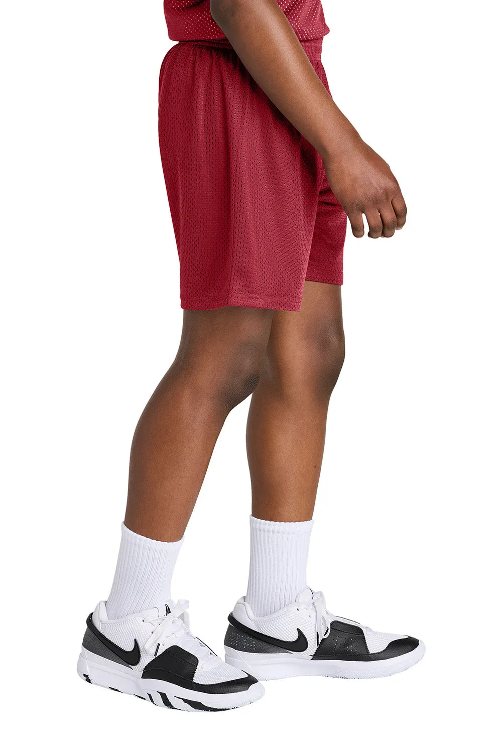 Sport-Tek Youth Moisture Wicking Mesh Athletic Shorts - Deep Red Clothing Sport-Tek