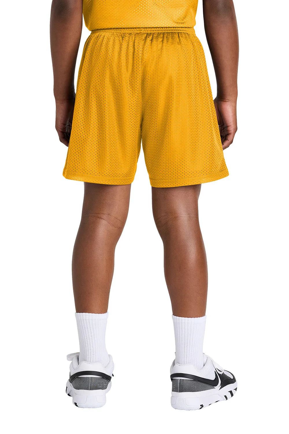 Sport-Tek Youth Moisture Wicking Mesh Athletic Shorts - Gold Clothing Sport-Tek