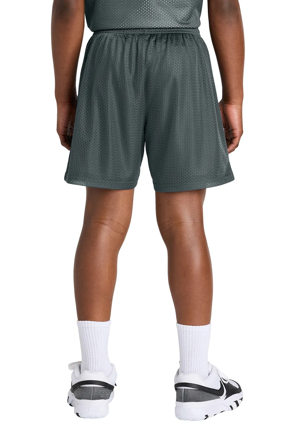 Sport-Tek Youth Moisture Wicking Mesh Athletic Shorts - Iron Grey Clothing Sport-Tek