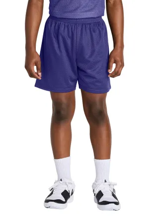 Sport-Tek Youth Moisture Wicking Mesh Athletic Shorts - Purple Clothing Sport-Tek