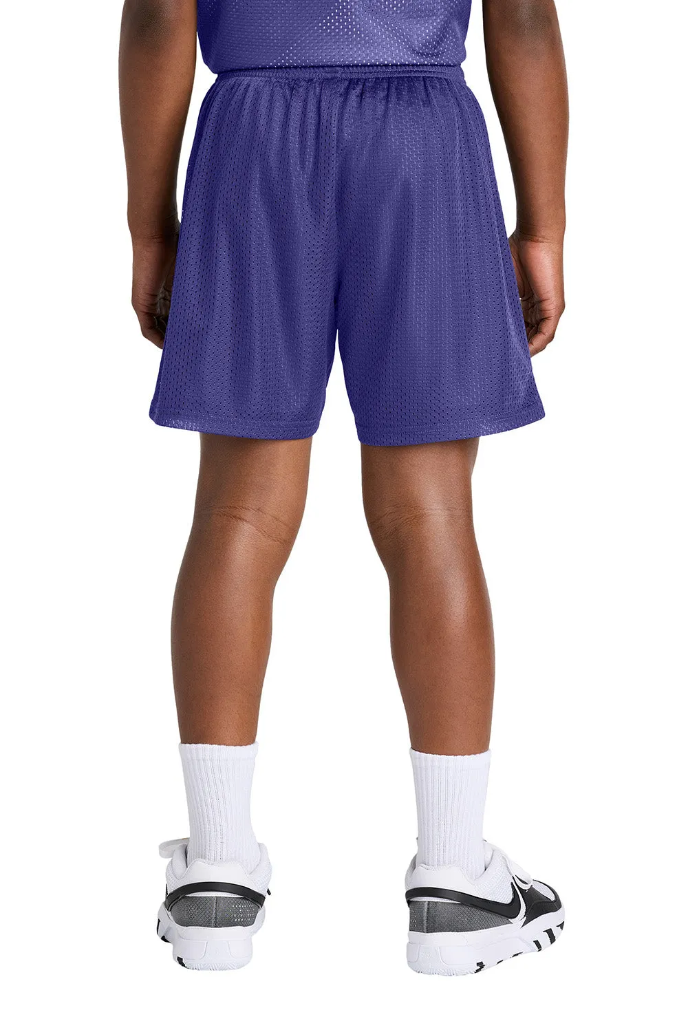 Sport-Tek Youth Moisture Wicking Mesh Athletic Shorts - Purple Clothing Sport-Tek