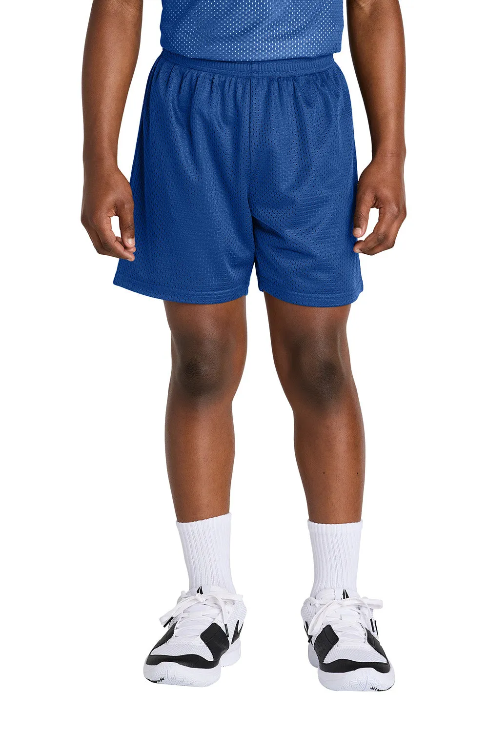 Sport-Tek Youth Moisture Wicking Mesh Athletic Shorts - True Royal Blue Clothing Sport-Tek