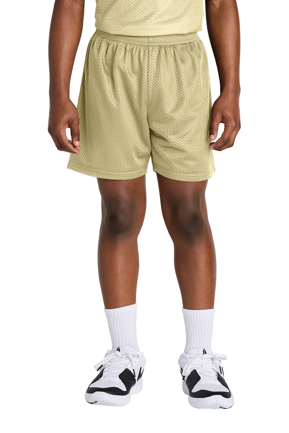 Sport-Tek Youth Moisture Wicking Mesh Athletic Shorts - Vegas Gold Clothing Sport-Tek