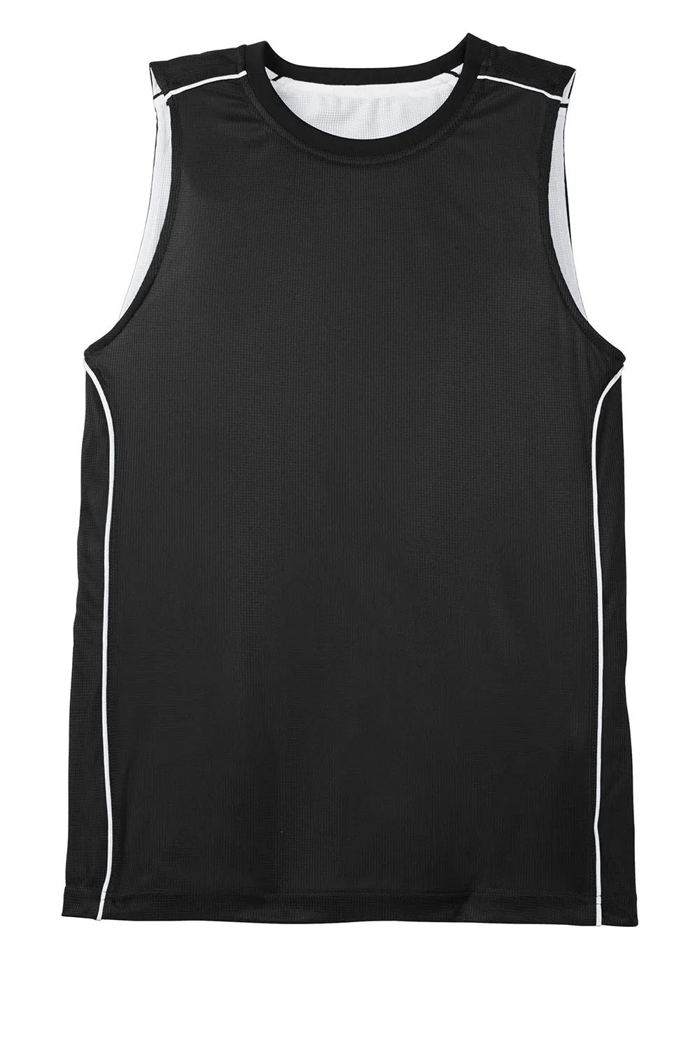 Sport-Tek Youth Moisture Wicking Mesh Reversible Tank Top - Black - Closeout Clothing Sport-Tek