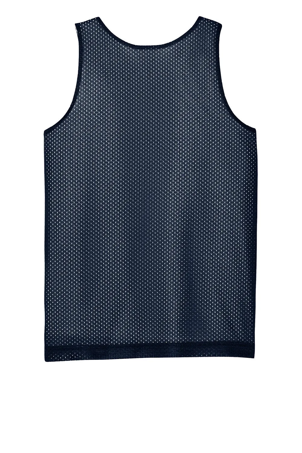 Sport-Tek Youth Moisture Wicking Reversible Mesh Tank Top - True Navy Blue/White Clothing Sport-Tek