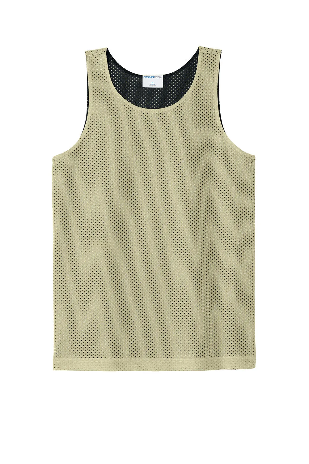 Sport-Tek Youth Moisture Wicking Reversible Mesh Tank Top - Vegas Gold/Black Clothing Sport-Tek