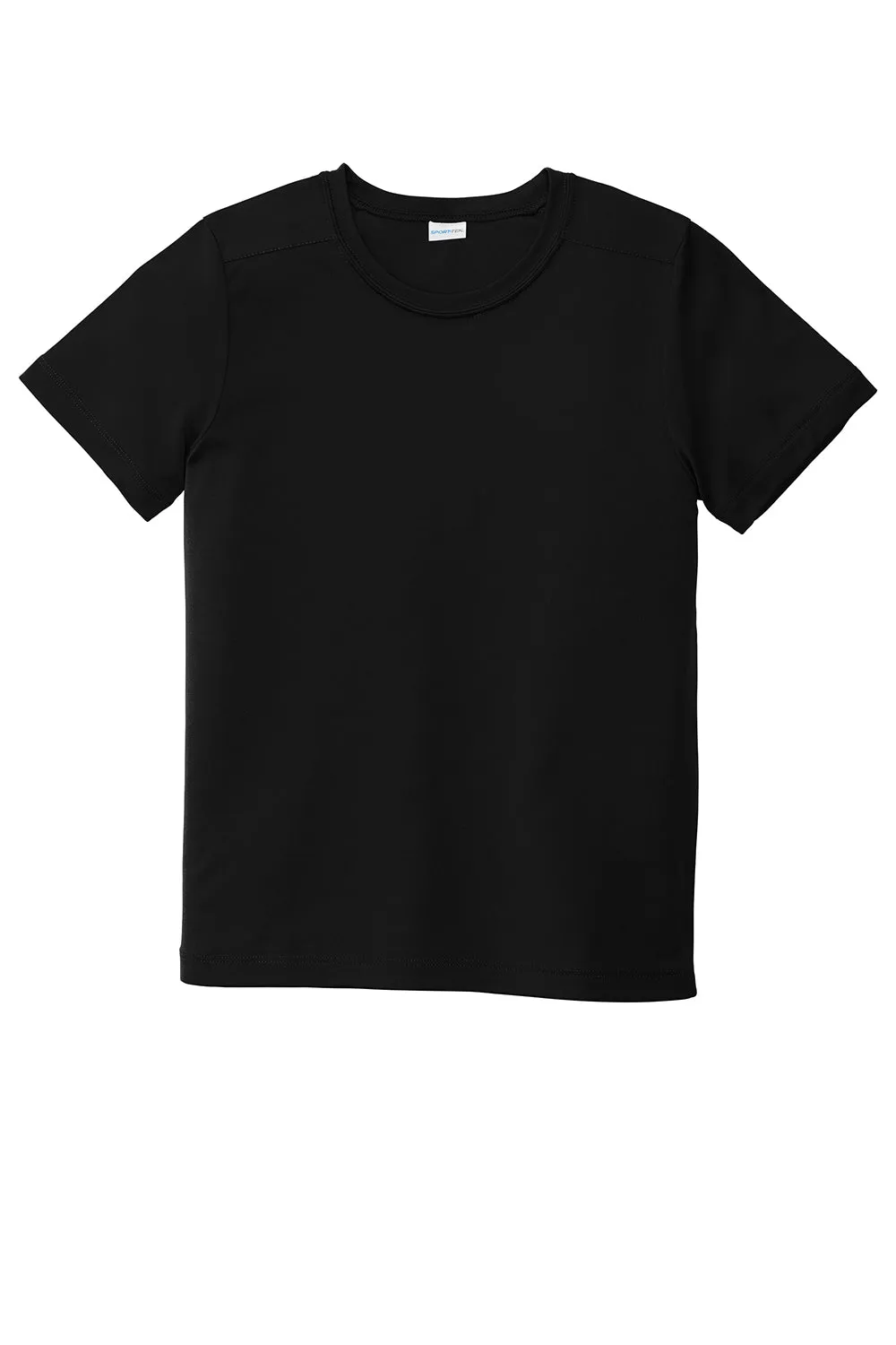 Sport-Tek Youth Moisture Wicking Short Sleeve Crewneck T-Shirt - Black Clothing Sport-Tek