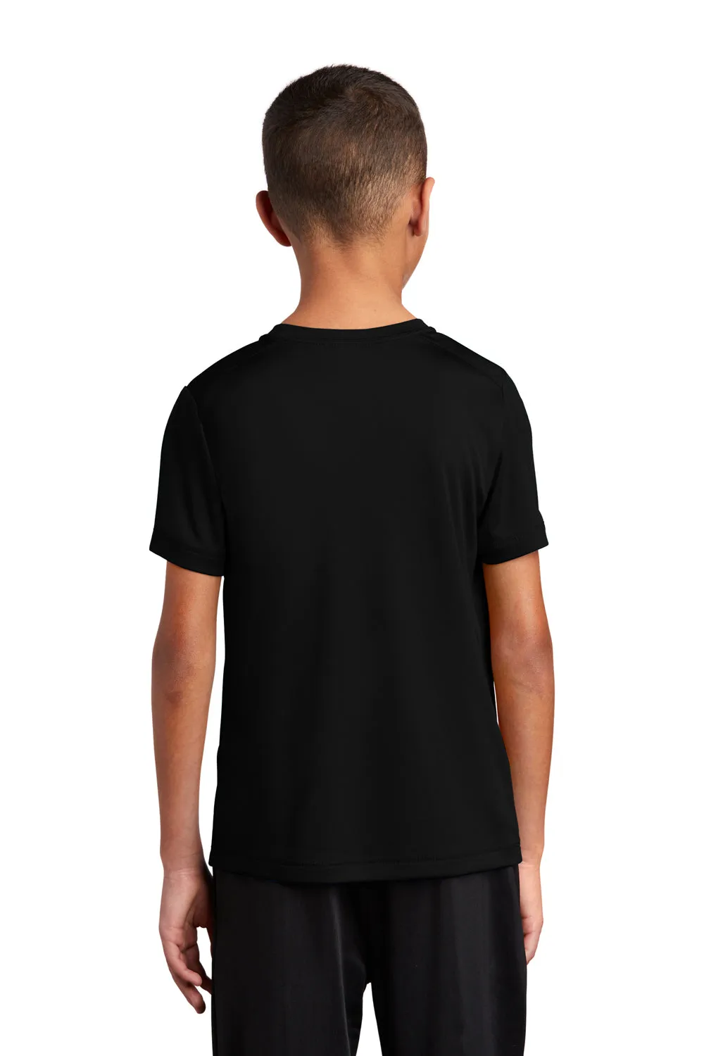 Sport-Tek Youth Moisture Wicking Short Sleeve Crewneck T-Shirt - Black Clothing Sport-Tek