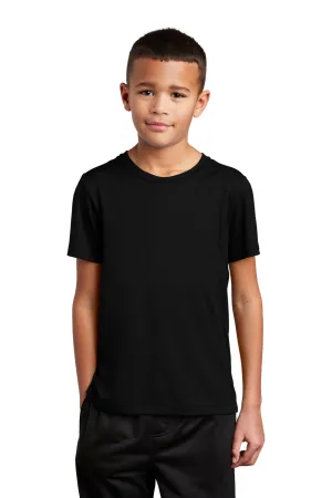 Sport-Tek Youth Moisture Wicking Short Sleeve Crewneck T-Shirt - Black Clothing Sport-Tek
