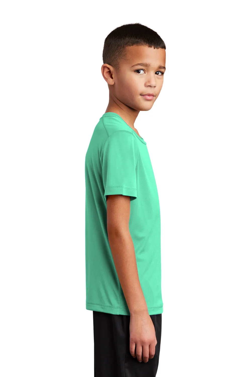 Sport-Tek Youth Moisture Wicking Short Sleeve Crewneck T-Shirt - Bright Seafoam Green Clothing Sport-Tek
