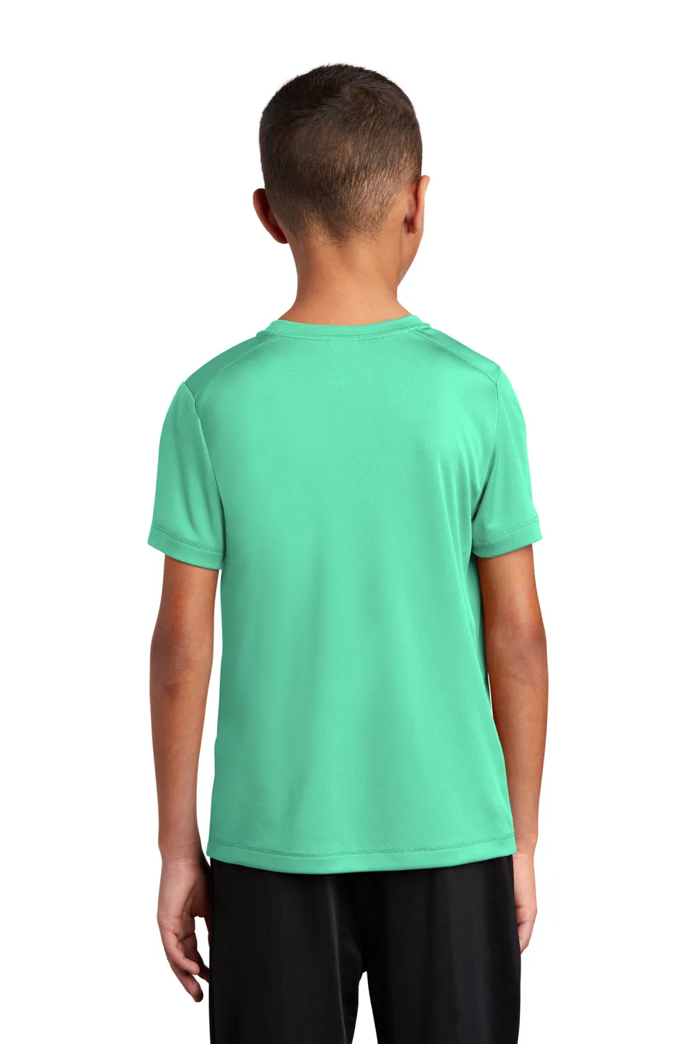 Sport-Tek Youth Moisture Wicking Short Sleeve Crewneck T-Shirt - Bright Seafoam Green Clothing Sport-Tek