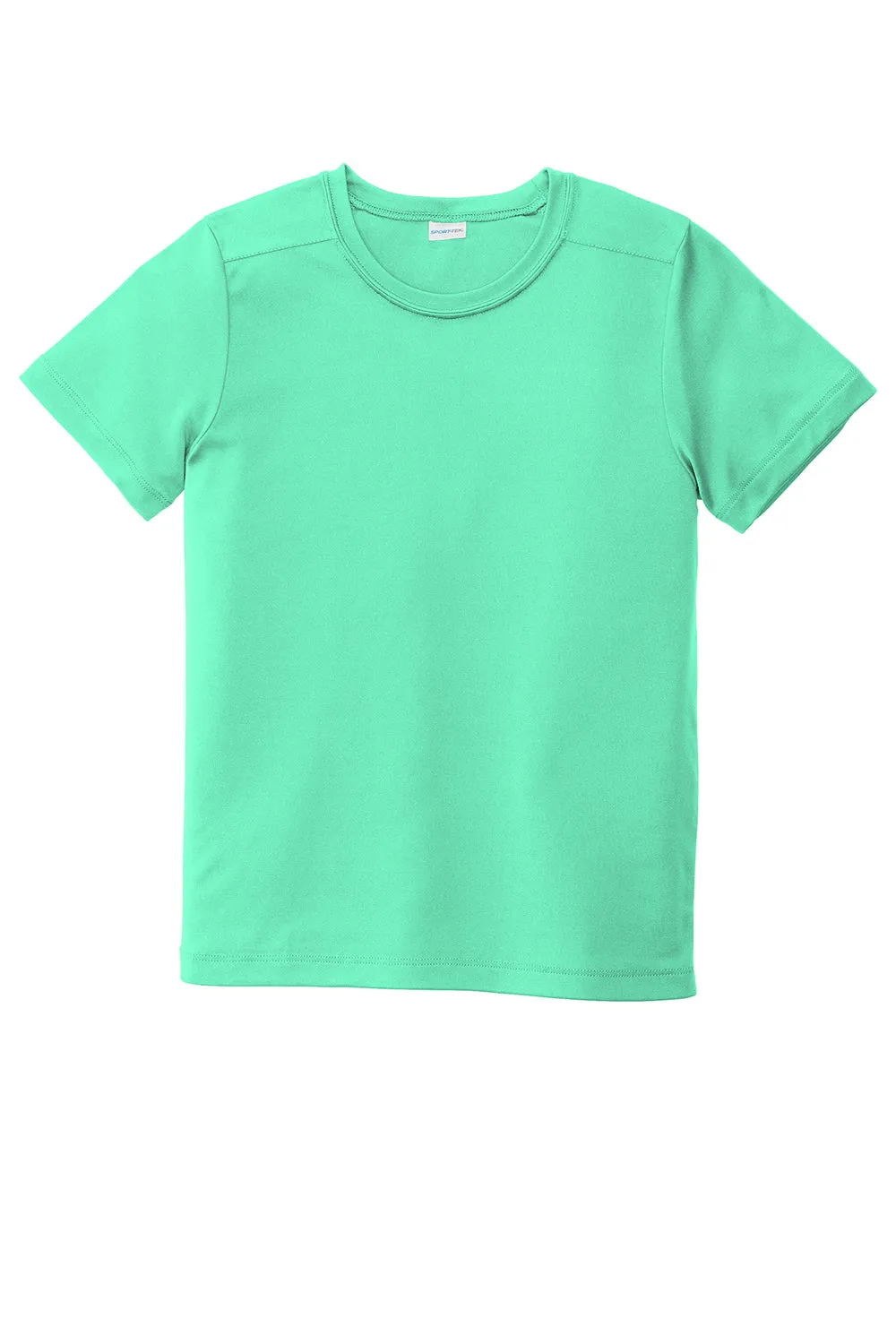 Sport-Tek Youth Moisture Wicking Short Sleeve Crewneck T-Shirt - Bright Seafoam Green Clothing Sport-Tek
