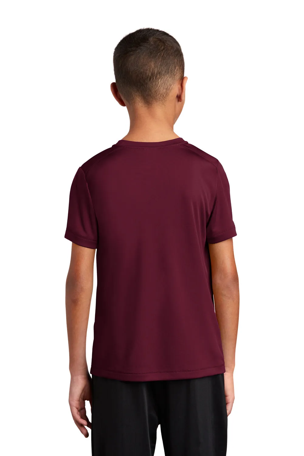 Sport-Tek Youth Moisture Wicking Short Sleeve Crewneck T-Shirt - Cardinal Red Clothing Sport-Tek