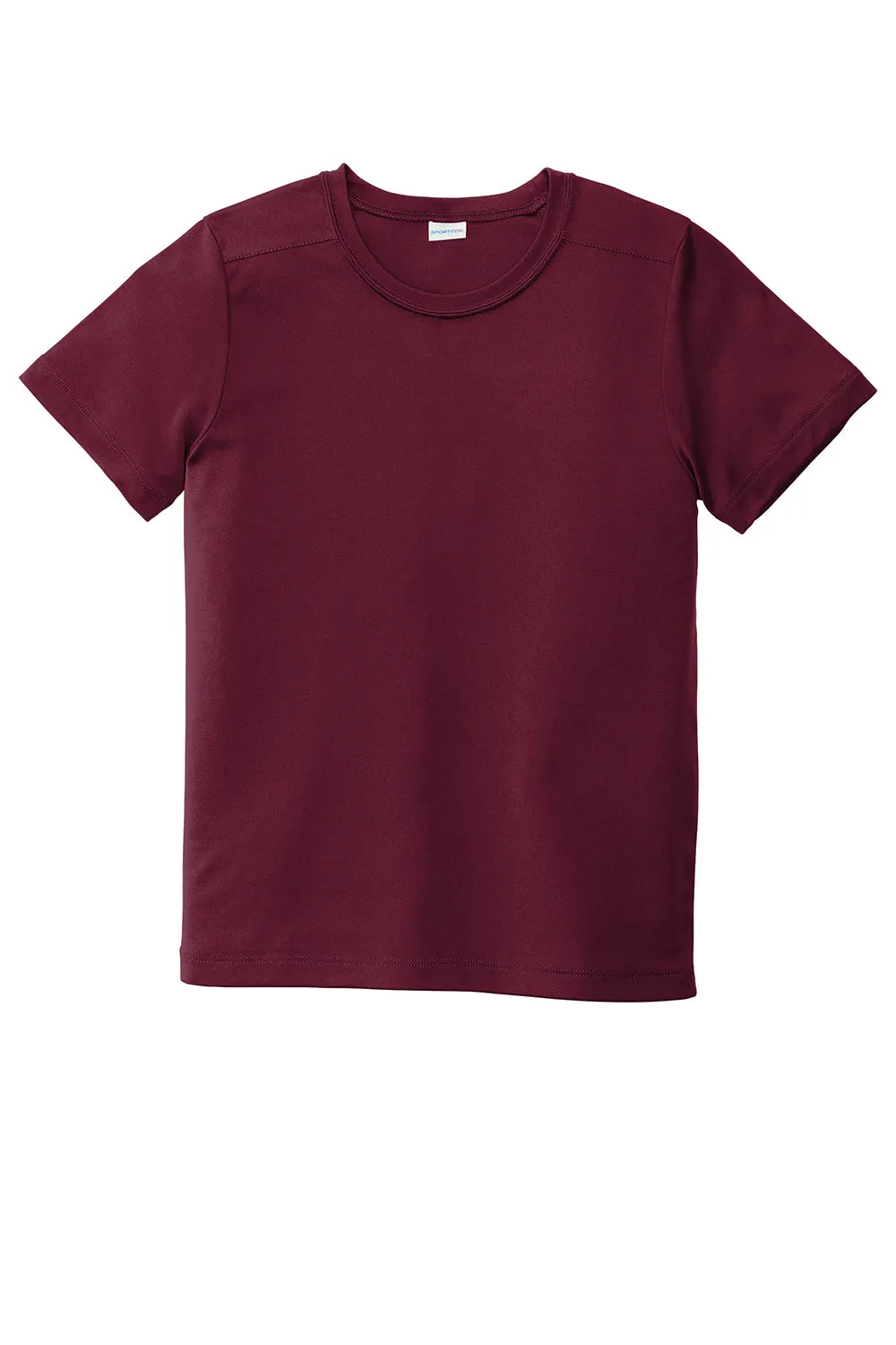 Sport-Tek Youth Moisture Wicking Short Sleeve Crewneck T-Shirt - Cardinal Red Clothing Sport-Tek