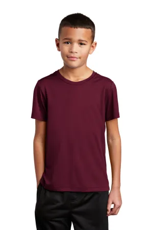 Sport-Tek Youth Moisture Wicking Short Sleeve Crewneck T-Shirt - Cardinal Red Clothing Sport-Tek
