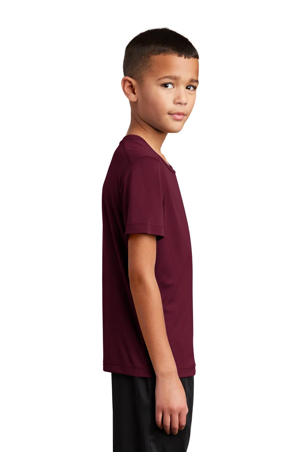 Sport-Tek Youth Moisture Wicking Short Sleeve Crewneck T-Shirt - Cardinal Red Clothing Sport-Tek