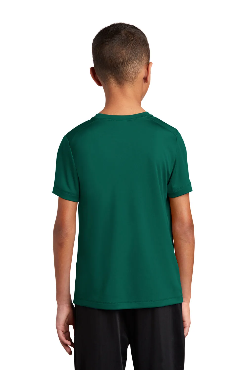 Sport-Tek Youth Moisture Wicking Short Sleeve Crewneck T-Shirt - Marine Green - Closeout Clothing Sport-Tek