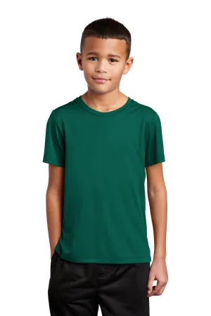 Sport-Tek Youth Moisture Wicking Short Sleeve Crewneck T-Shirt - Marine Green - Closeout Clothing Sport-Tek
