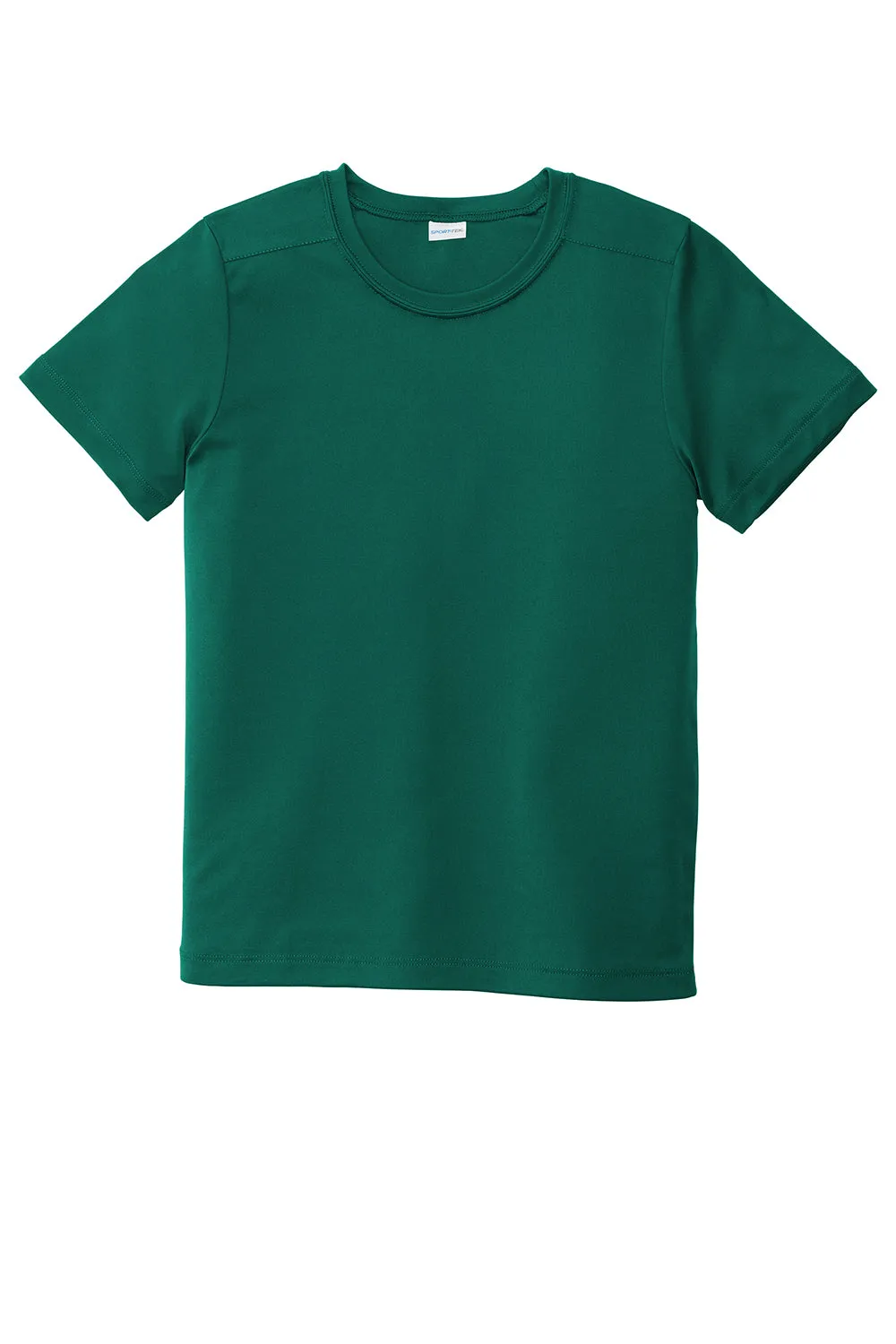 Sport-Tek Youth Moisture Wicking Short Sleeve Crewneck T-Shirt - Marine Green - Closeout Clothing Sport-Tek