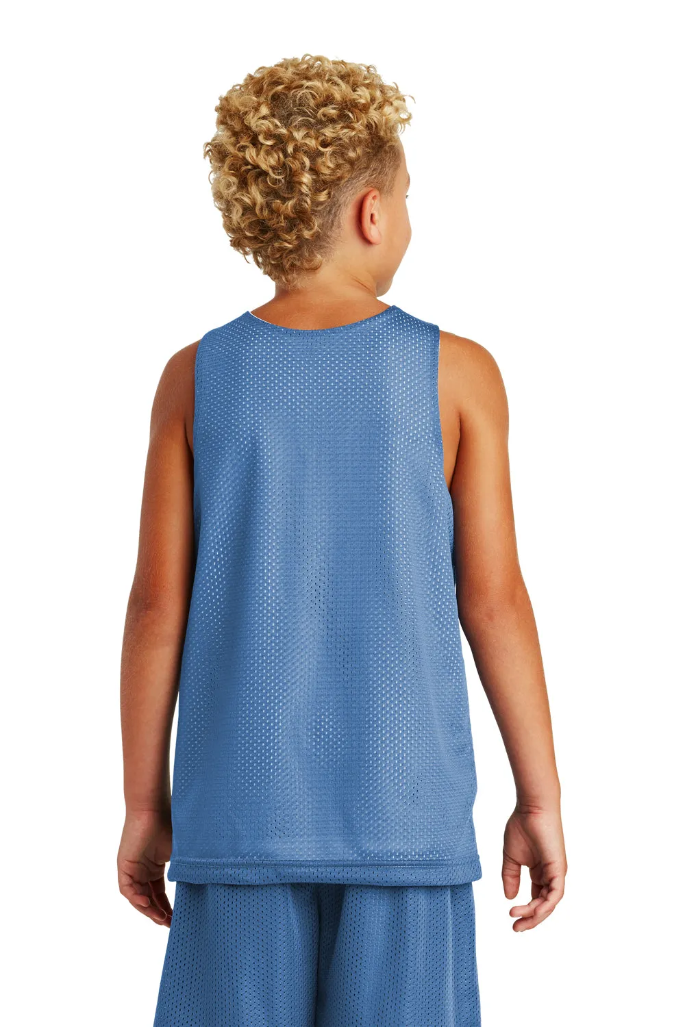 Sport-Tek Youth Reversible Mesh Moisture Wicking Tank Top - Carolina Blue - Closeout Clothing Sport-Tek