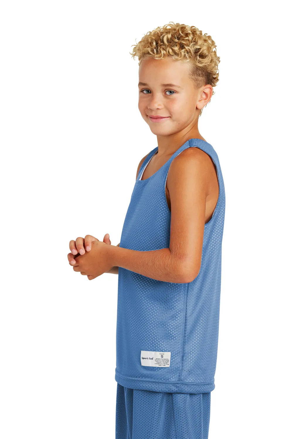 Sport-Tek Youth Reversible Mesh Moisture Wicking Tank Top - Carolina Blue - Closeout Clothing Sport-Tek
