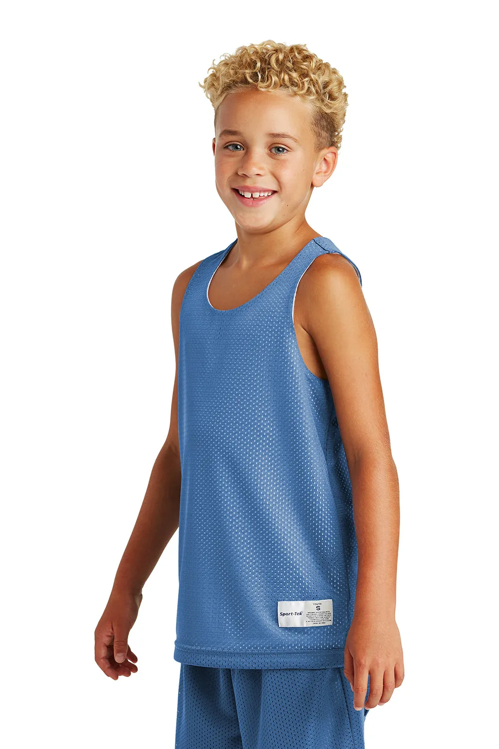 Sport-Tek Youth Reversible Mesh Moisture Wicking Tank Top - Carolina Blue - Closeout Clothing Sport-Tek