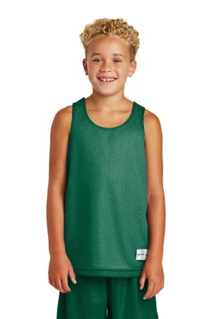 Sport-Tek Youth Reversible Mesh Moisture Wicking Tank Top - Kelly Green - Closeout Clothing Sport-Tek