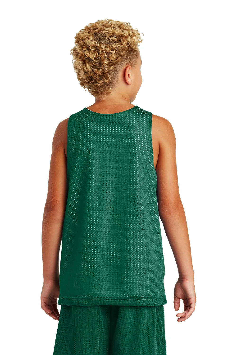 Sport-Tek Youth Reversible Mesh Moisture Wicking Tank Top - Kelly Green - Closeout Clothing Sport-Tek